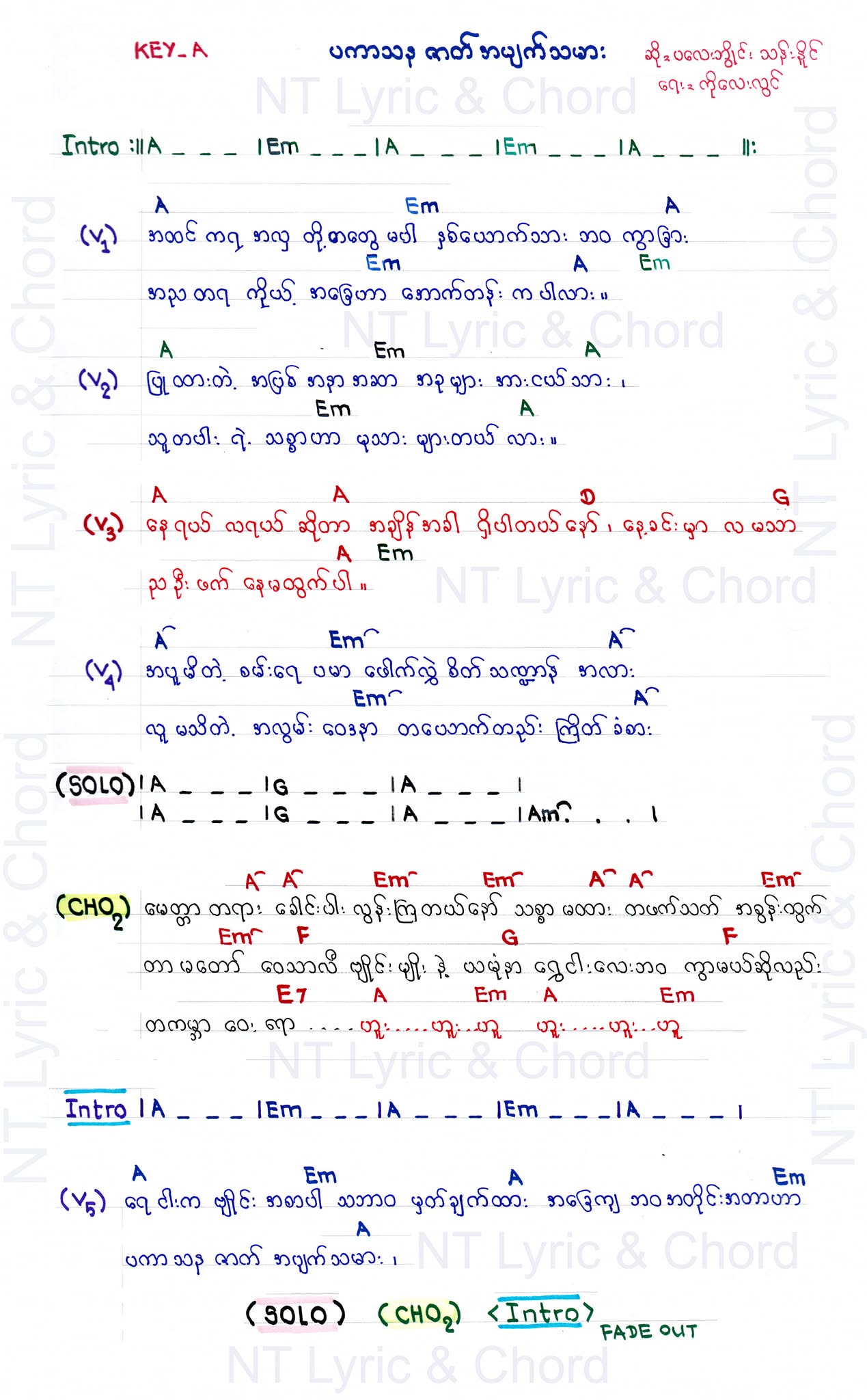 Sheet music page 1